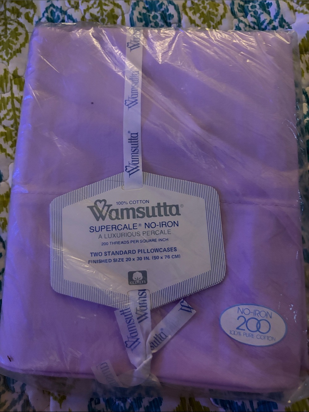NWT Wamsutta Lavender Percale Pillowcases - Set of Two